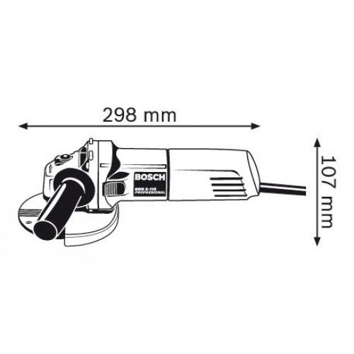 AMOLADORA ANGULAR BOSCH 4 1/2 GWS 6-115 670W 1375