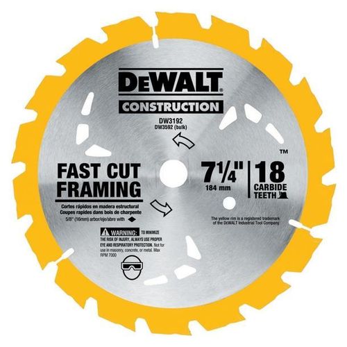 HOJA DE S/CIRC DEWALT 7 1/4 DW3192 18 DTES.