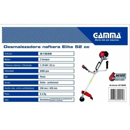 DESMALEZADORA GAMMA ELITE 52CC G1839