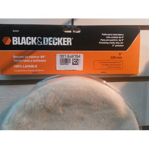 BONETE DE LUSTRAR BLACK & DECKER 230MM U1313
