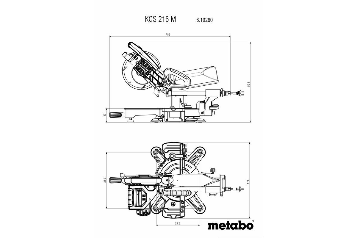 INGLETEADORA TELESCOPICA METABO KGS 216 M