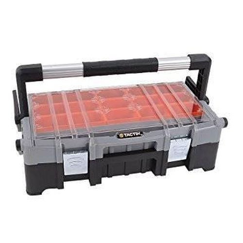 CAJA HERRAMIENTAS TACTIX 22 " CON ORGANIZADOR FUELLE MANGO DE ALUMINIO 320300