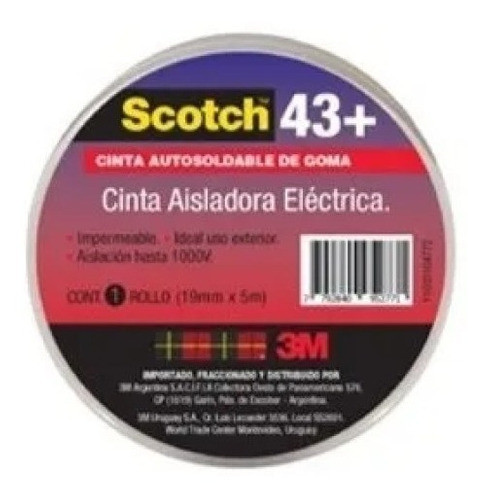 CINTA AUTOSOLDABLE 3M X 3 METROS 19MM