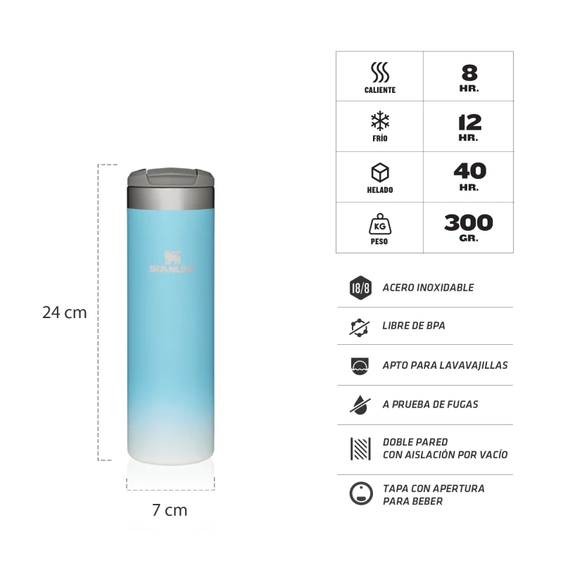 TERMO STANLEY AEROLIGHT 591ML CELESTE POOL