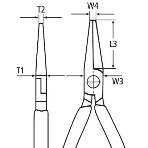 PINZA DE PUNTA 190MM SIN CORTE KNIPEX 30-11-190