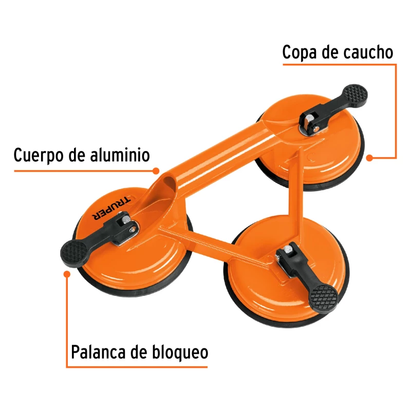 SOPAPA VENTOSA ALUMINIO TRIPLE TRUPER 100762