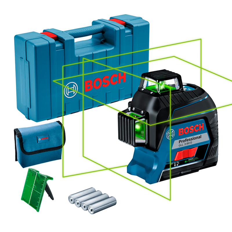 NIVEL LASER BOSCH GLL 3-80 G 30 MT CON MALETIN 063300