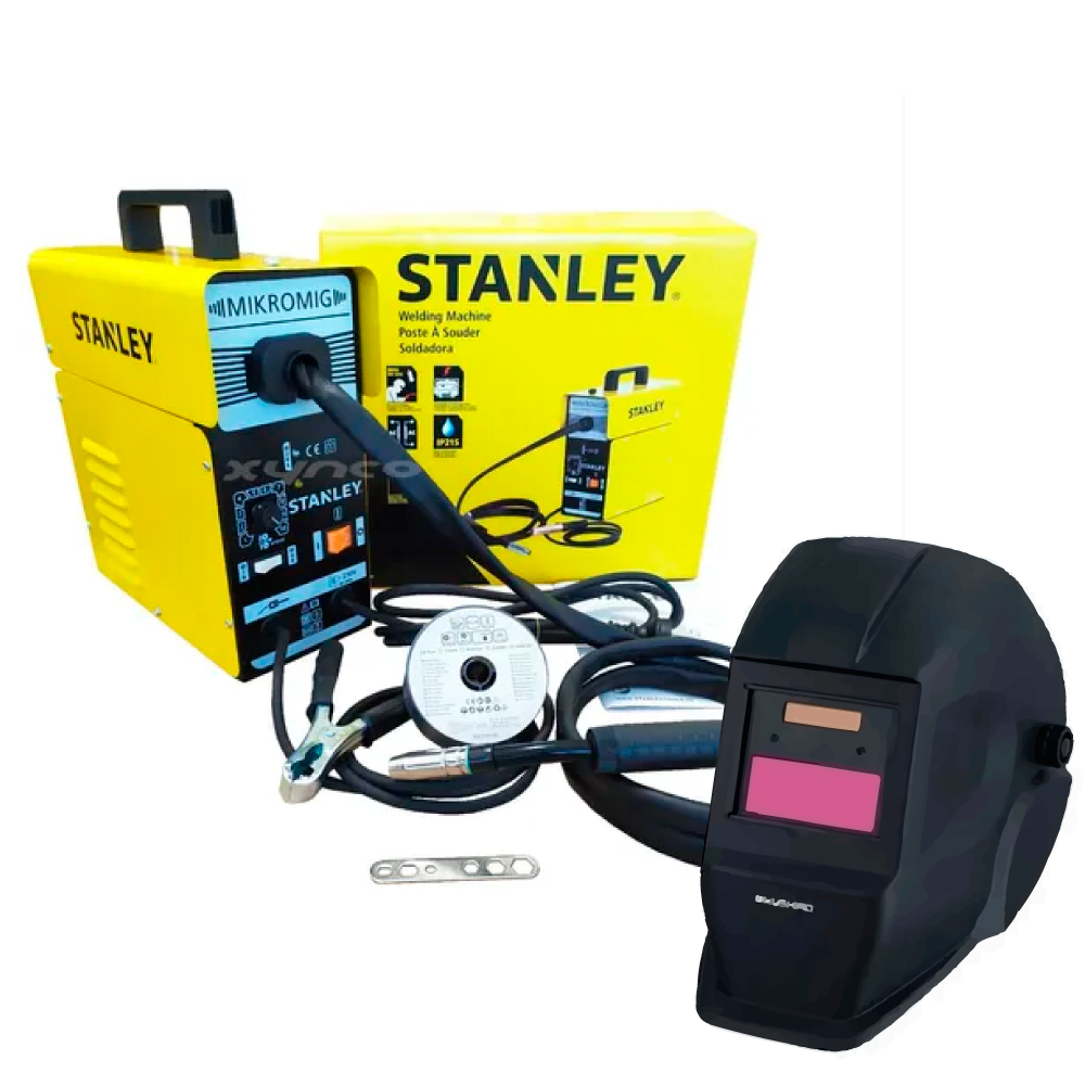 SOLDADORA STANLEY 95 AMP MIKROMIG + MASCARA + ALAMBRE