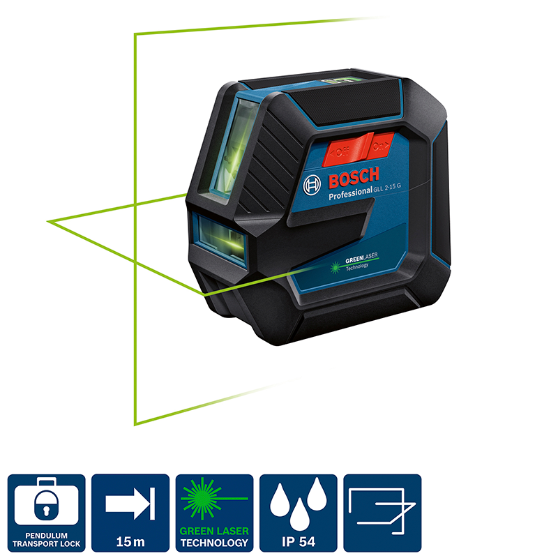 NIVEL LASER BOSCH GLL 2-15G CON LB 10 CON MALETIN 063W02