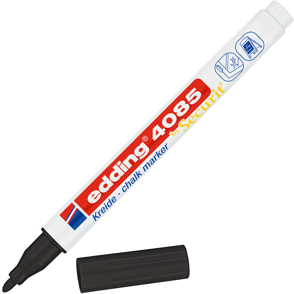 MARCADOR VIDRIO B.TIZA NEGRO  EDDING E4085 1-2MM