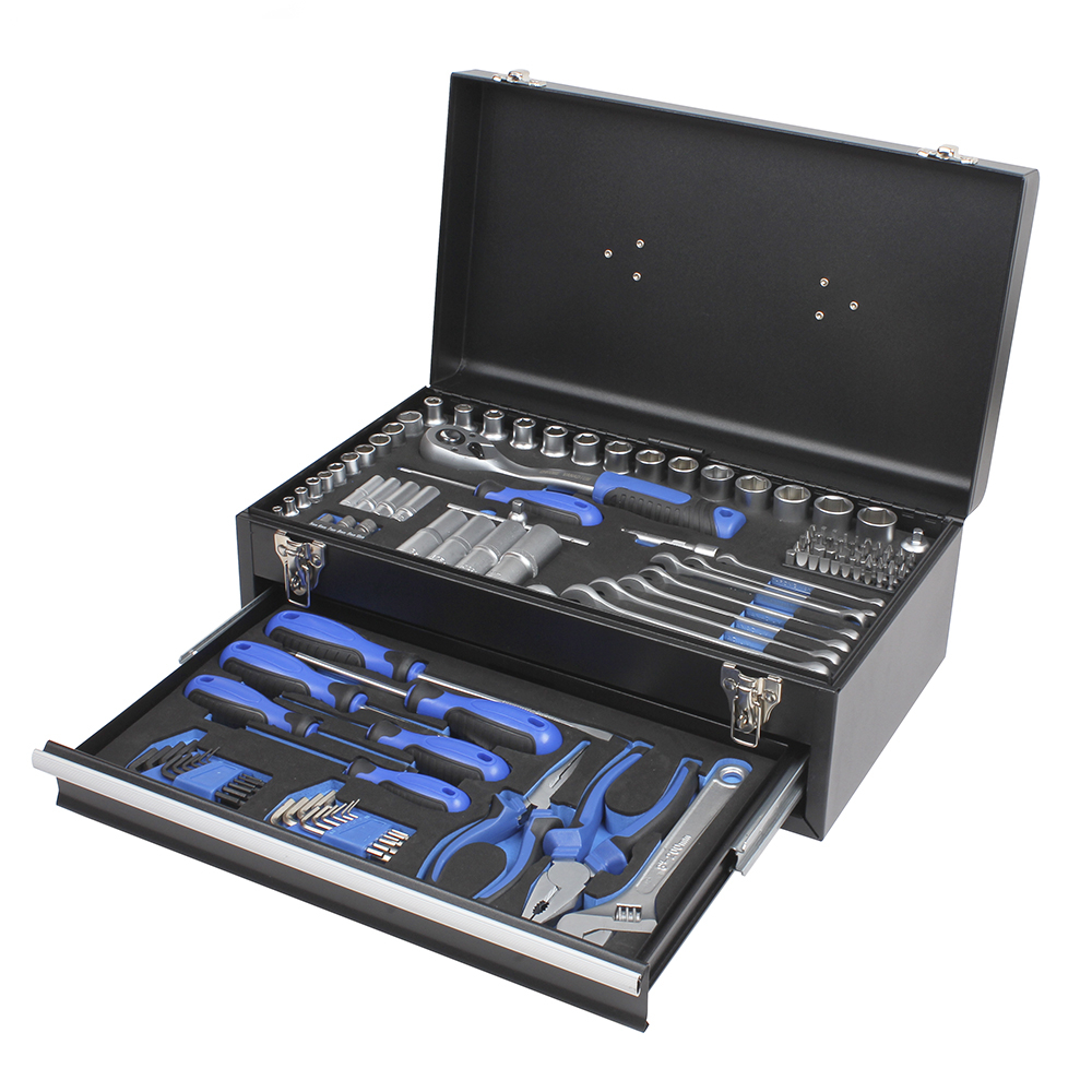 SET HERRAMIENTAS MANUALES KLD 133 PZ CAJA METAL KLD1848