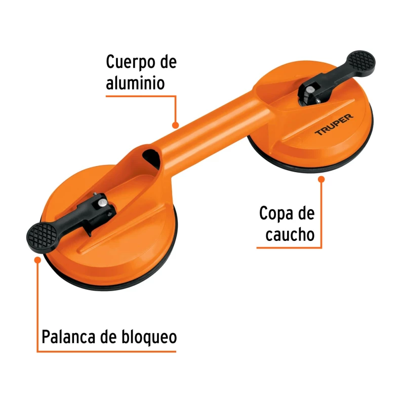 SOPAPA/VENTOSA ALUMINIO DOBLE TRUPER 100761