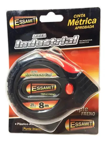 CINTA METRICA ESSAMET 8 MT. TRIPLE FRENO