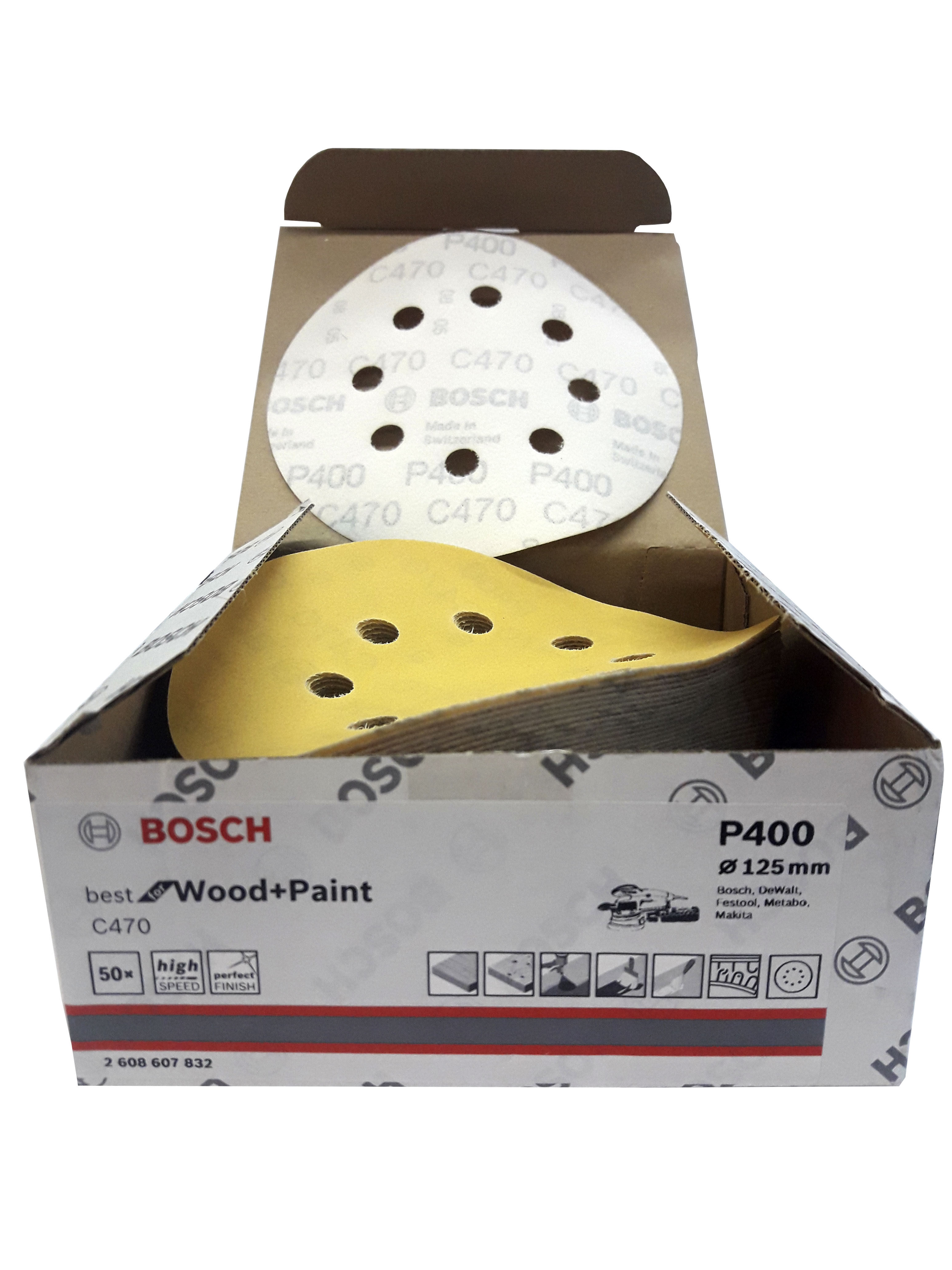 DISCO DE LIJA BOSCH 150MM GR400 X UN PAINT 608447