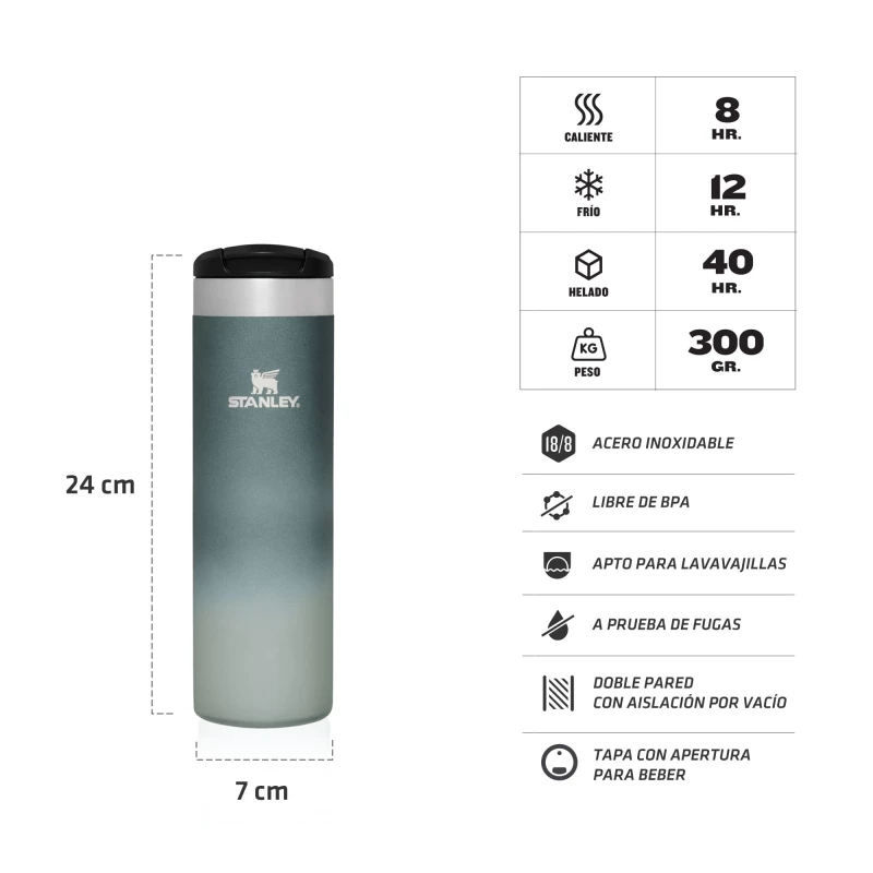 TERMO STANLEY AEROLIGHT 591ML VERDE SPIRULINA