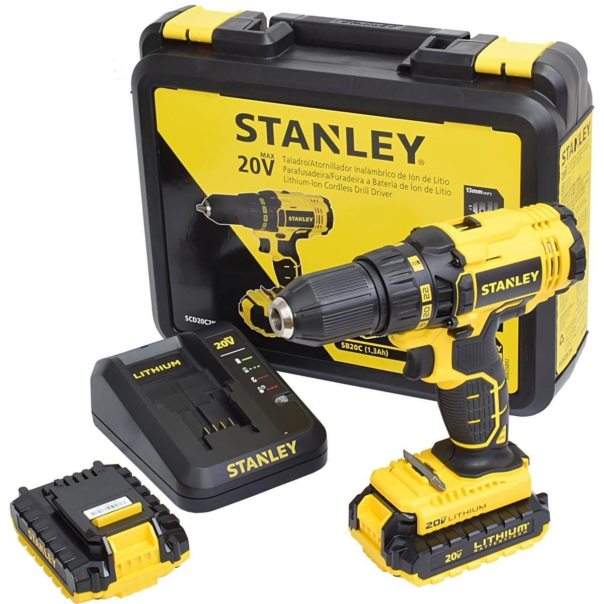 TALADRO STANLEY 20V MAX SCD20C2 INALAMBRICO