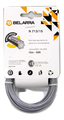 TANZA BELARRA NYLON PARA BORDEADORA 2MM/0.08" 15MTS