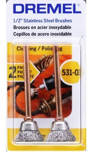 CEPILLO DREMEL 531 DE ACERO INOXIDABLE 1/8