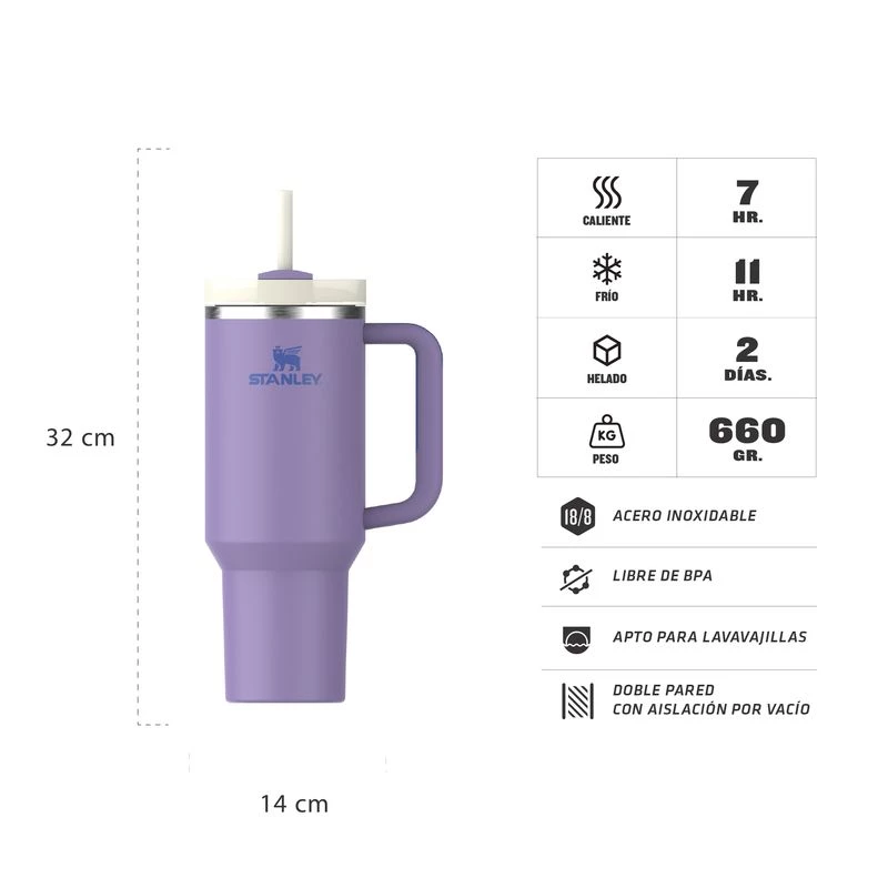 VASO STANLEY QUENCHER 2.0 TUMBLER 1.18LT LAVENDER