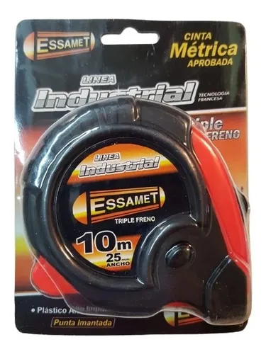 CINTA METRICA ESSAMET 10 MT. TRIPLE FRENO