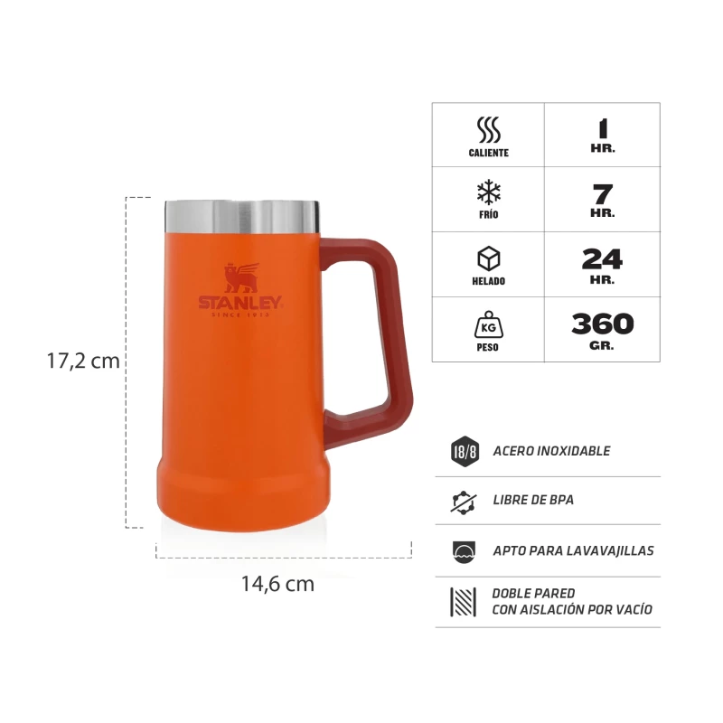 CHOP STANLEY ADVENTURE 709ML NARANJA ORANGE