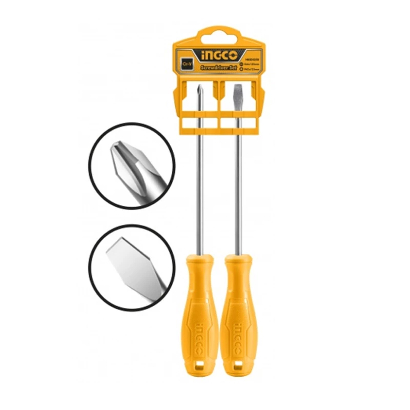 SET DESTORNILLADORES INGCO 2 PIEZAS PH2 PL6 HKSD0258