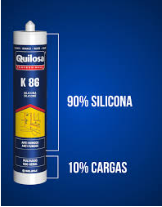 SELLADOR SILICONA ACETICA K86 280ML BLANCO QUILOSA