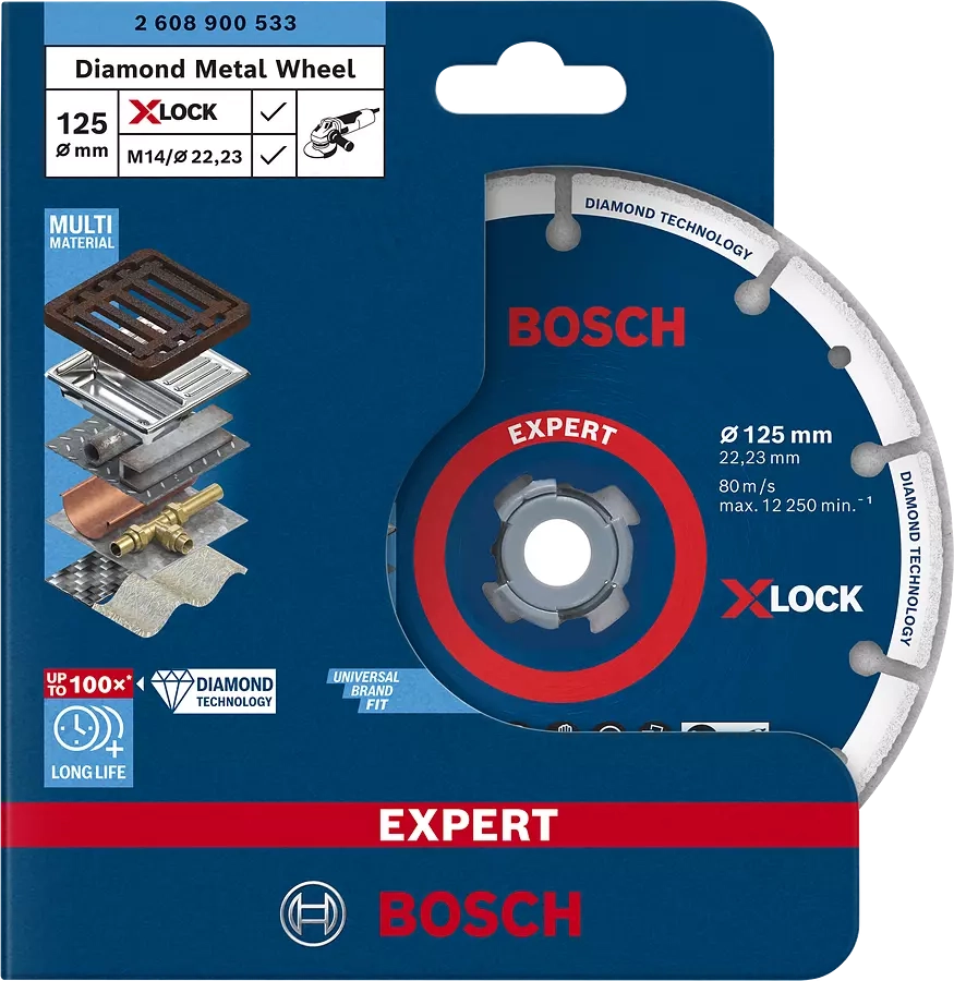 DISCO DIAMANTADO BOSCH 125 MM SEGMENTADO  X-LOCK 2608900533