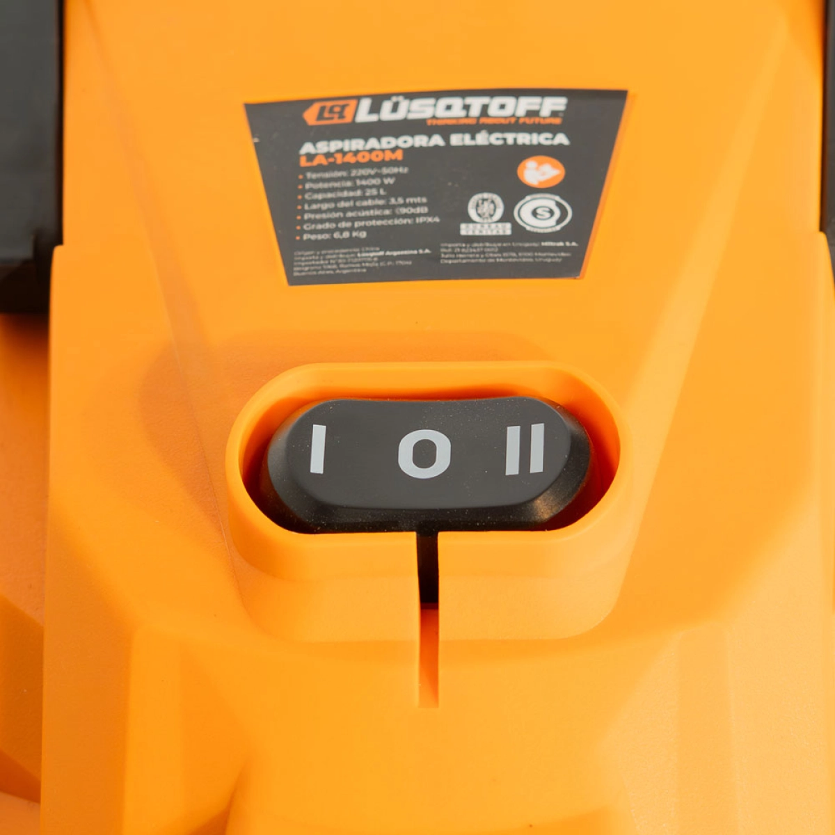 ASPIRADORA LUSQTOFF 25LTS INDUSTRIAL INOX LA-1400M