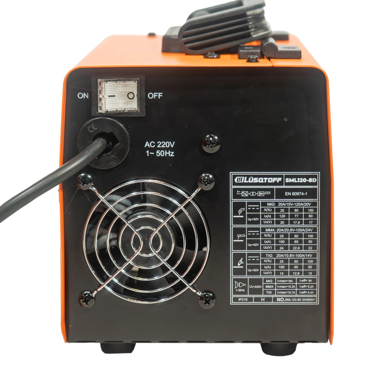 SOLDADORA MIG/MMA LUSQTOFF SML120-8D MONOF 120 AMP